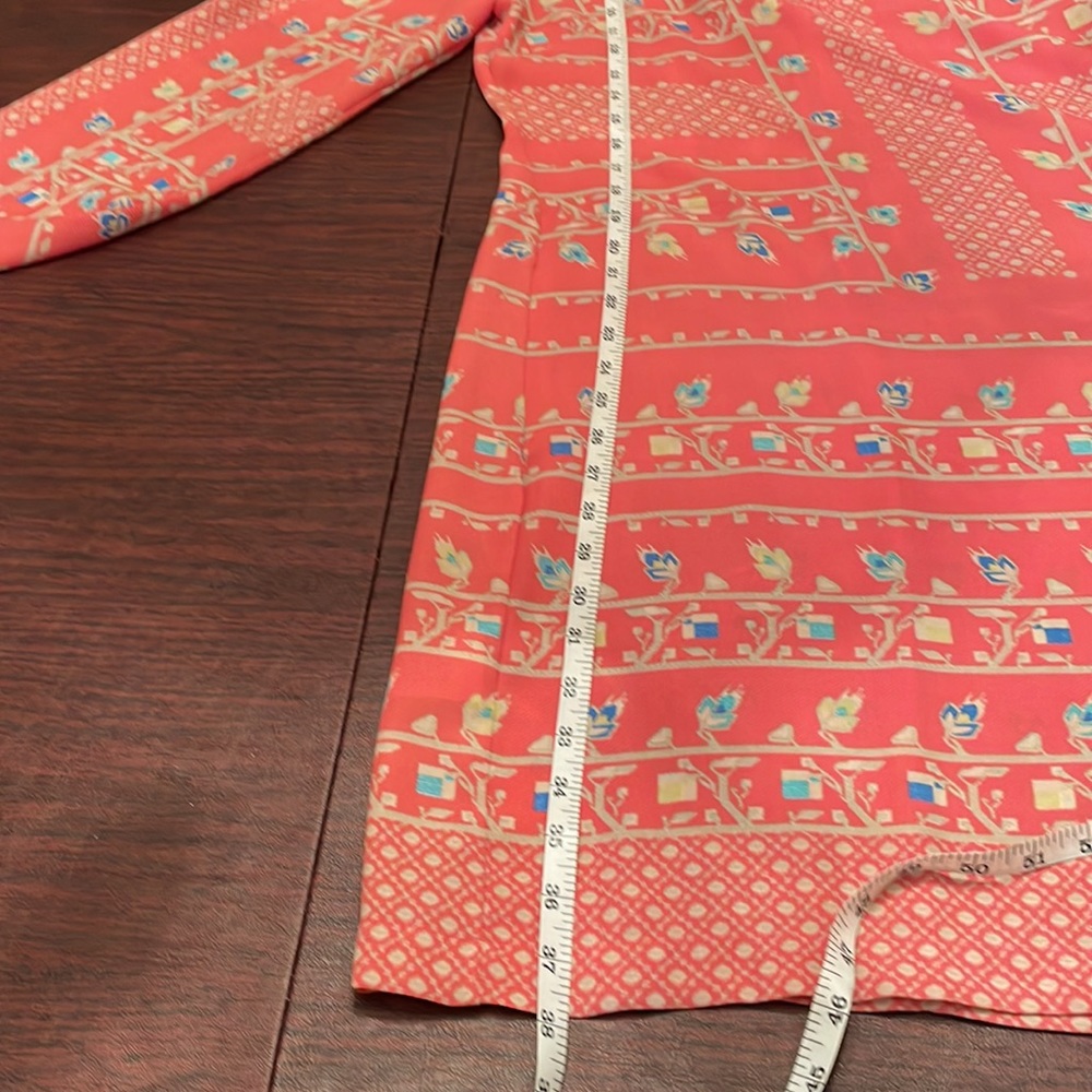 NWOT BCBGMaxAzria Peach Floral Dress - Picture 10 of 11